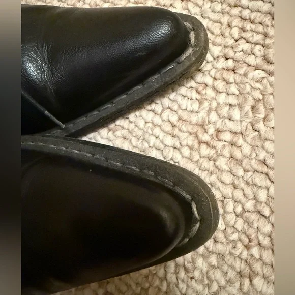 Kenneth Cole New York Italy 7.5 Black Soft Leather Lace Up Ankle Boots - Picture 6 of 10